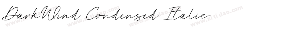 DarkWind Condensed Italic字体转换
